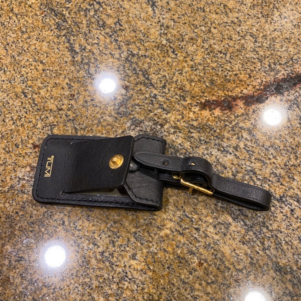 Tumi Leather identification tag
